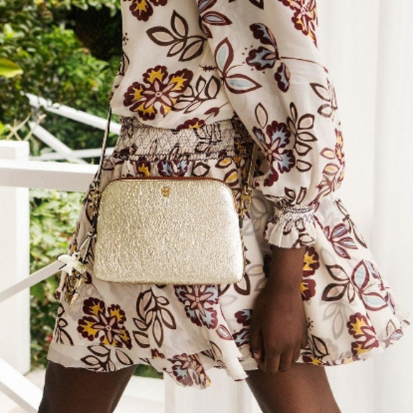 Tory Burch Peace Metallic Gold Crossbody bag - Picture 1 of 2